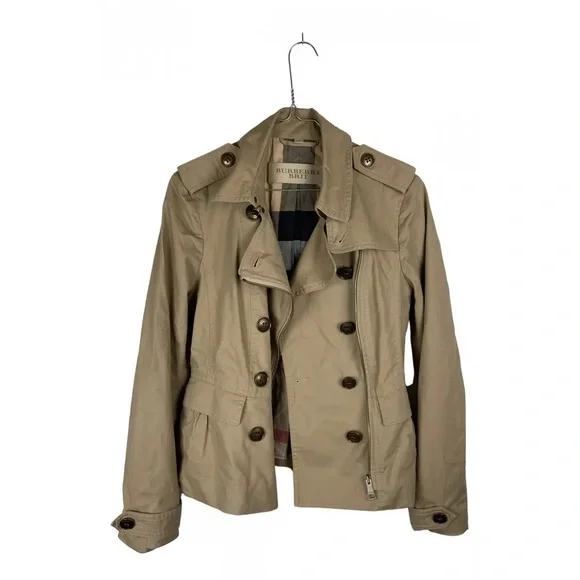 Burberry Women's Classic Tan Crop Trench - Picture 1 of 8